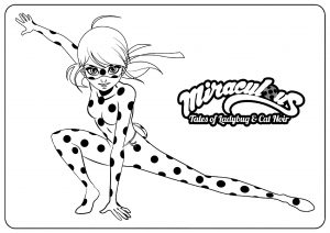 Miraculous / Lady bug: Kinderzeichnung zum Ausmalen