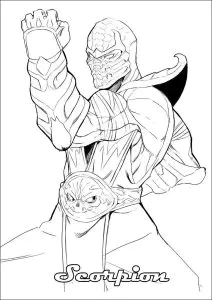Ausmalbilder für Kinder von Mortal Kombat zum Herunterladen Kostenlose ausmalbilder von mortal kombat für kinder