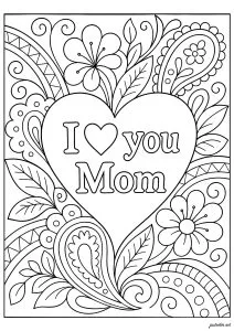 Herzblume “Ich liebe dich, Mama”
