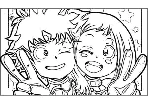 Kostenlose ausmalbilder von my hero academy für kinder