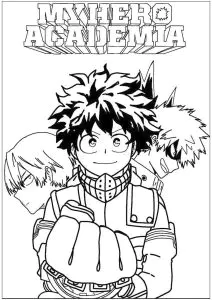 Kostenlose Ausmalbilder von my hero academy für Kinder