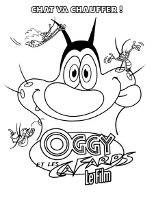 Kostenlose Und Gratis Malvorlage Für Kinder Mit Oggy Und Die Kakerlaken Zum Ausdrucken