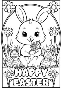 Fröhlicher kuscheliger Osterhase