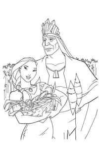 Bild Von Pocahontas Zum Ausdrucken Und Ausmalen
