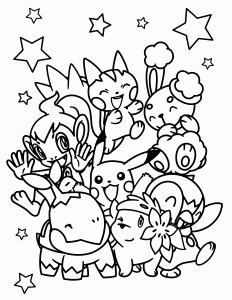 Kostenlose Malvorlage Für Kinder Mit Pokémon Kostenlos Zum Herunterladen