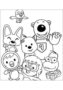 Kostenloses Schönes Ausmalbild Von Pororo
