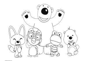 Poby, Der Bär, Mit Pororo Und Seinen Freunden.