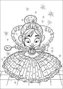 Kostenloses Ausmalbild Von Vanellope Von Schweetz Aus Dem Film Ralph Reichts Zum Ausdrucken Und Ausmalen.
