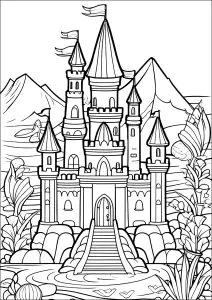 Wunderschönes Schloss In Einem Imaginären Land.
