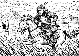 Heroischer Reiter auf Abenteuerreise