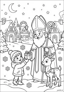 Sankt Nikolaus und das staunende Kind