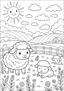 Kostenlose Ausmalbilder Für Kinder Von Schaf