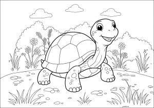 Lächelnde Schildkröte