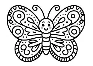 Schmetterling Mit Dicken Linien