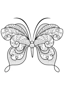 Schmetterlinge Im Bauch   Coloriage Zum Ausdrucken