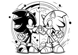 Sonic bereit, seinem bösen alter ego gegenüberzutreten