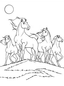 Spirit Coloriage - Der wilde Mustang zum Ausdrucken für Kinder