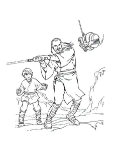 Anakin Skywalker Mit Qui Gon Jinn