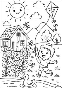 Kostenlose ausmalbilder von summer für kinder