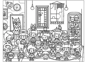 Viele Charaktere Von Toca Boca.