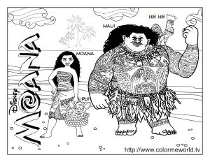 Bild Von Vaiana Zum Herunterladen Und Ausmalen