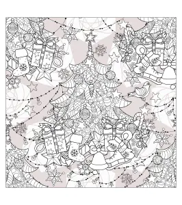 Http://www.dreamstime.com/stock Images Merry Christmas Zentangle Fir Tree Doodle Hand Drawn Vector Background Decorations Ball Star Image61257804
