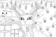 Weihnachtssphinx Katze