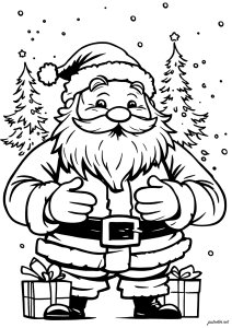 Kostenlose ausmalbilder für kinder von weihnachtsmann