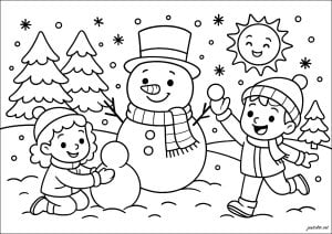 Kostenlose ausmalbilder von winter zum ausdrucken
