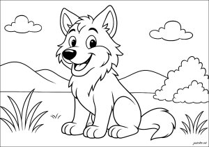 Wolf Lächelnd