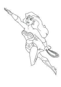 Wonder Woman Fliegt Von Mission Zu Mission.