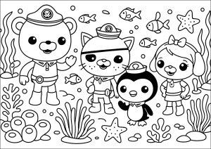 Ausmalbilder von yakkooni für Kinder