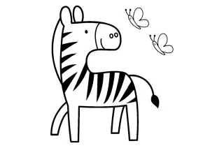 Zebra Und Schmetterlinge