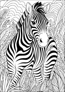 Zebra in der Vegetation