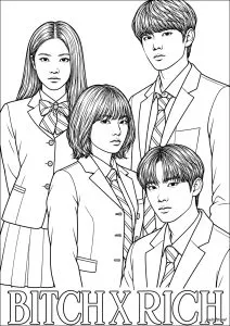 婊子与富人. 《Bitch and Rich》系列海报（粉丝艺术作品）