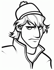 适合儿童的 冰雪奇縁 着色页下载