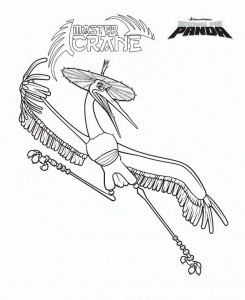 免费功夫熊猫填色图