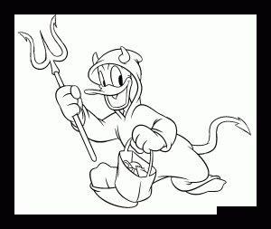 唐老鸭万圣节涂色