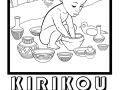 免费的 基里库 着色页，适合小朋友打印