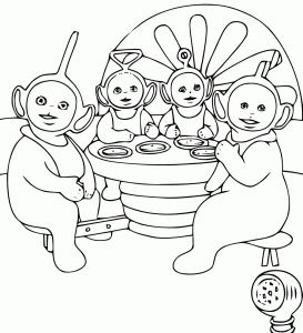 快乐的泰乐比宝宝们的餐点