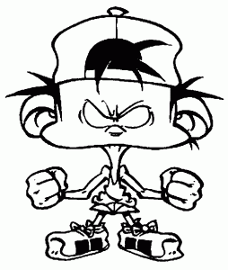 儿童涂色：小淘气