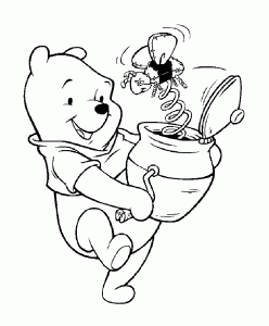 小熊维尼涂色画下载