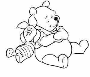 小熊维尼儿童填色画