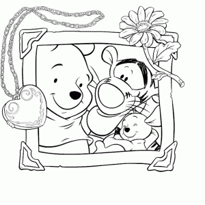 小熊维尼儿童填色画