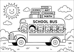 可打印的开学涂色页