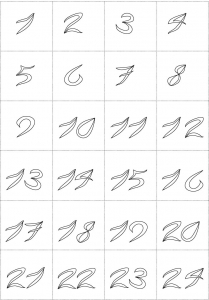 免费的 数字 着色页，适合小朋友打印