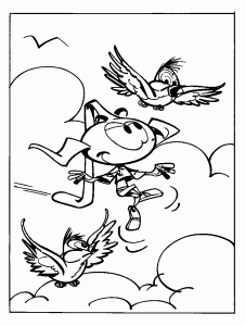 儿童涂色画：斯诺基填色图