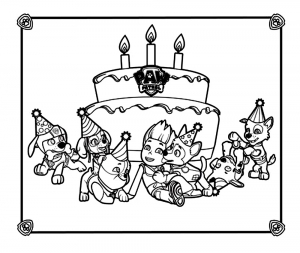 生日涂色与汪汪队立大功！