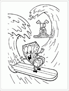 海绵宝宝打印填色图片