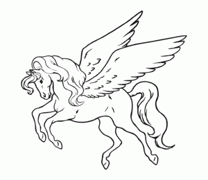 免费独角兽填色画